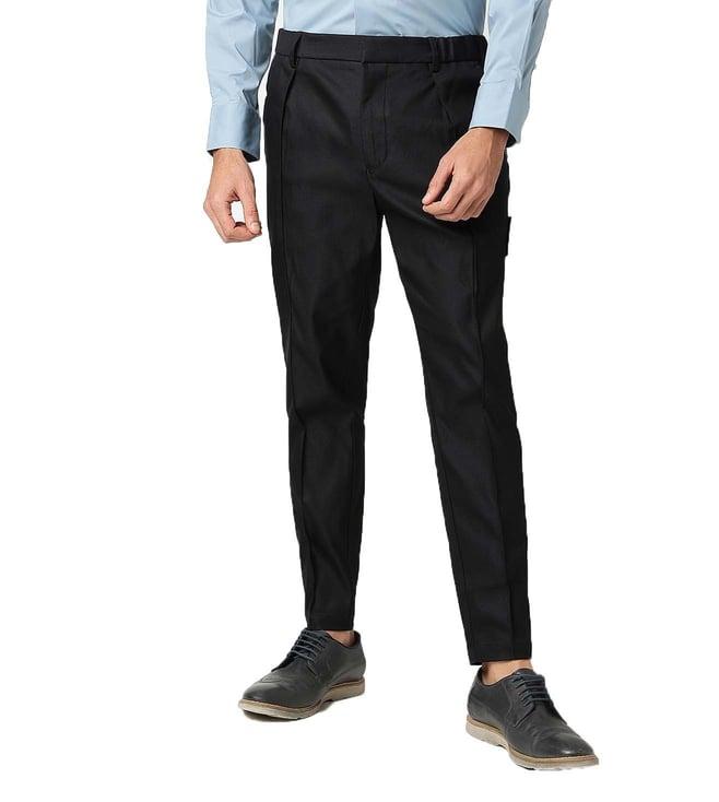 boss black tapered fit trousers