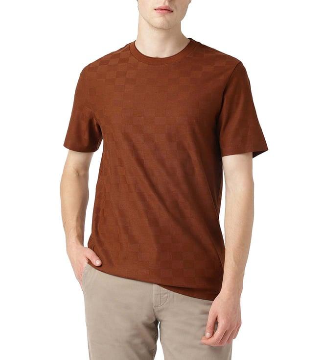 boss copper checks regular fit t-shirt