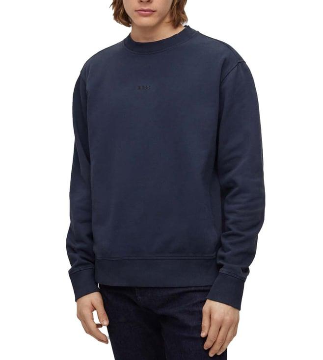 boss dark blue regular fit sweatshirt