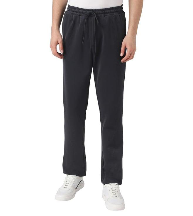 boss dark blue regular fit trackpants