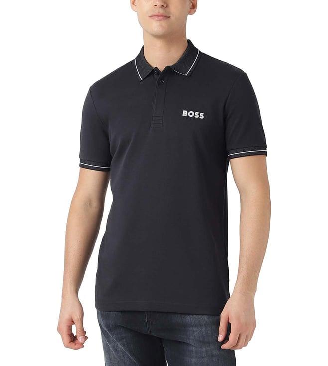 boss dark blue slim fit polo t-shirt