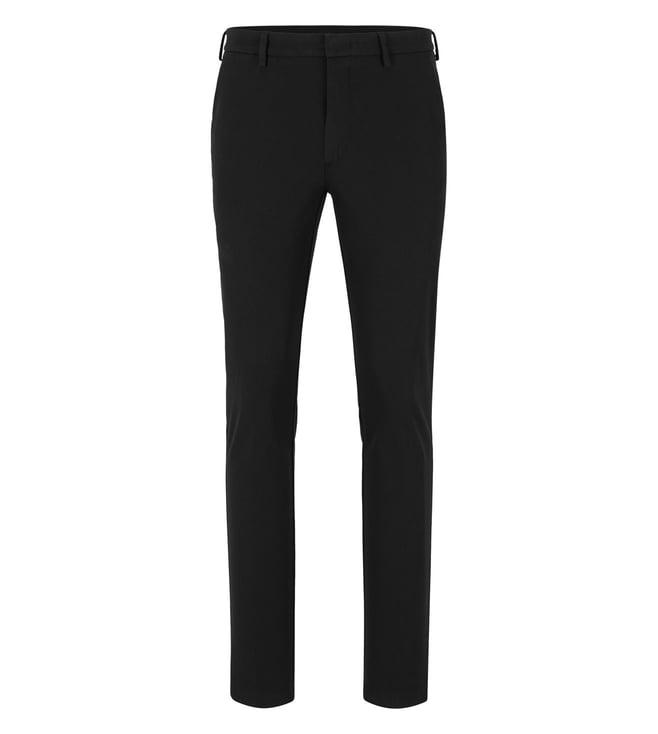 boss dark blue slim fit trousers