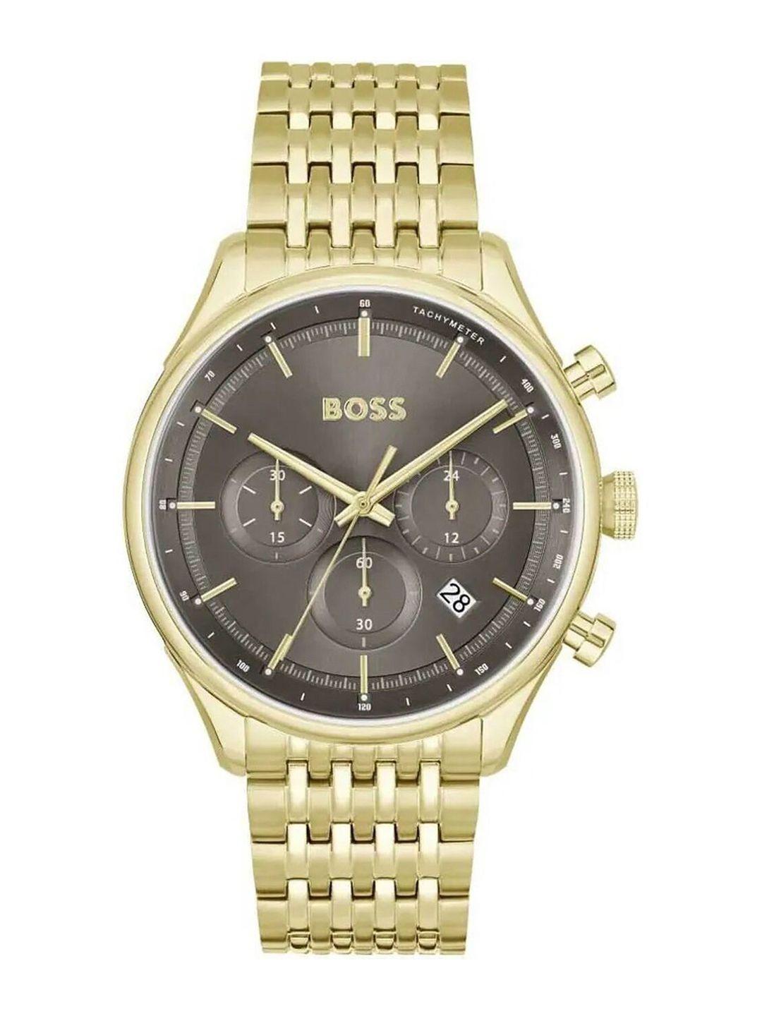 boss gregor men stainless steel bracelet style straps analogue chronograph watch 1514051