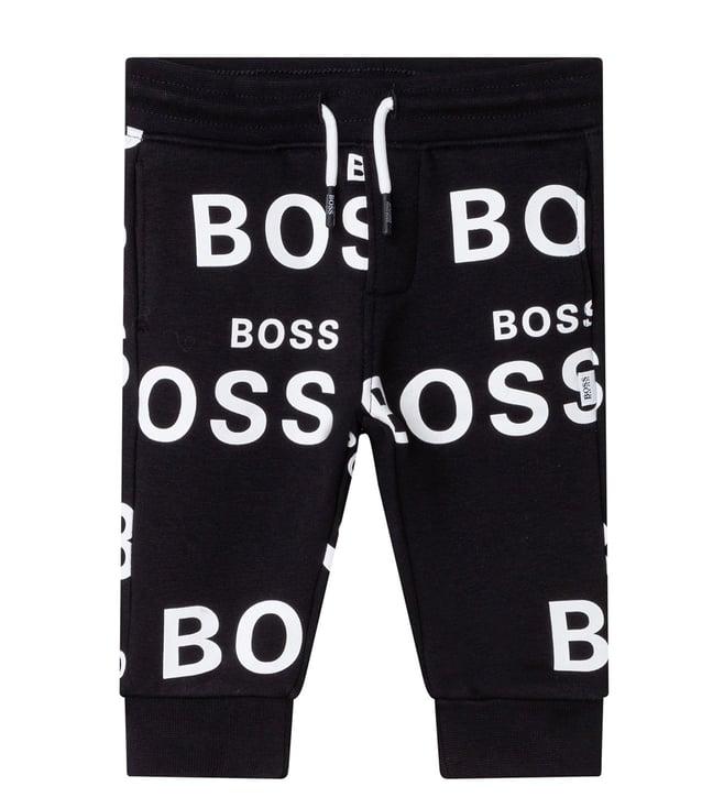 boss kids black logo regular fit joggers