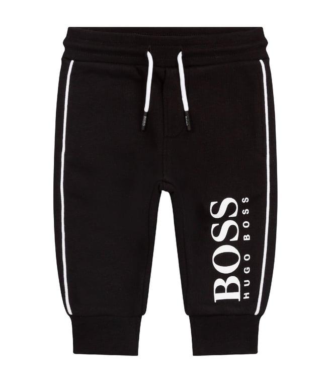 boss kids black logo regular fit joggers