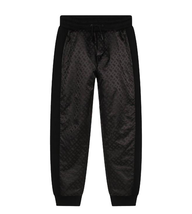 boss kids black regular fit joggers