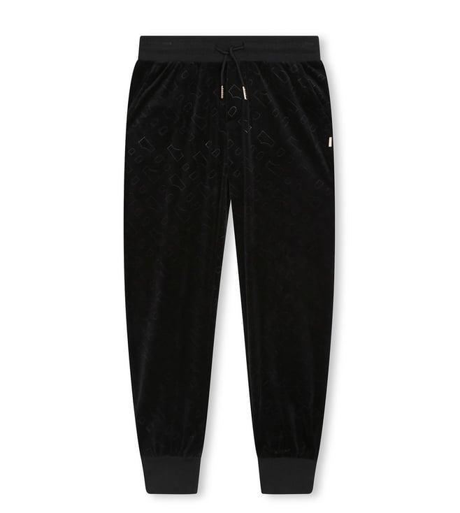 boss kids black regular fit joggers