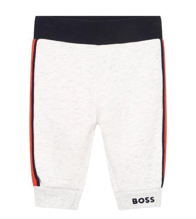 boss kids light gray china regular fit joggers