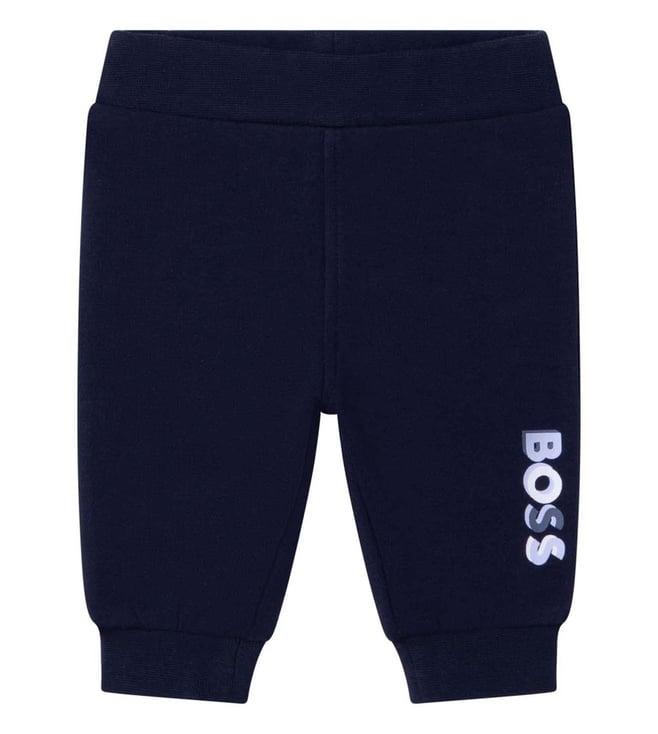 boss kids navy logo regular fit joggers