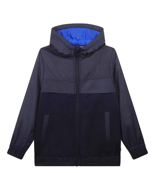 boss kids navy regular fit hoodie