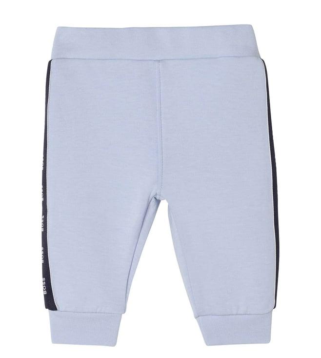 boss kids pale blue regular fit joggers