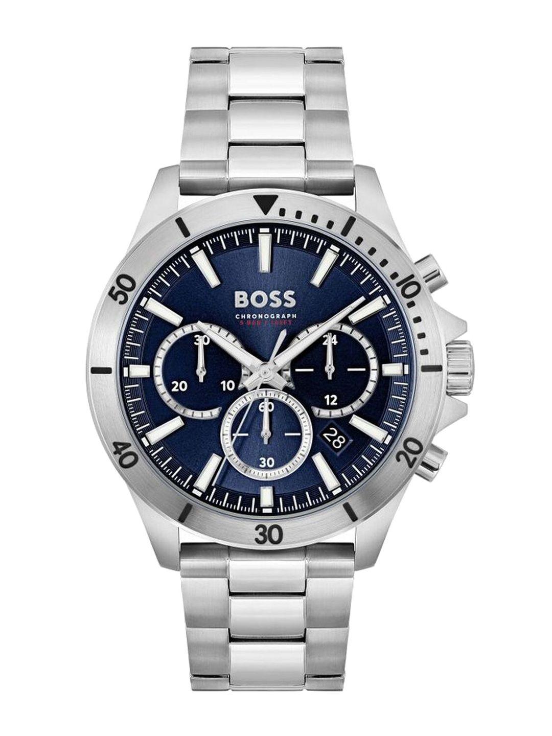boss men brass dial & bracelet style straps analogue chronograph watch 1514069