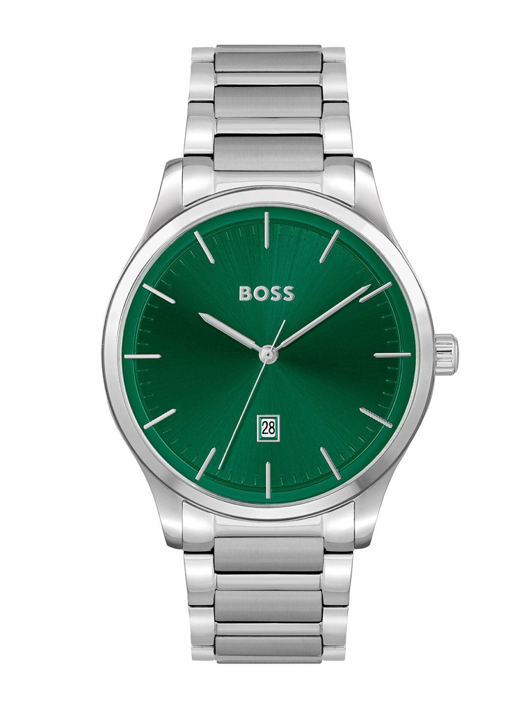 boss men stainless steel bracelet style straps analogue watch 1514084
