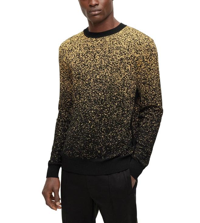 boss multi degrade pattern printed regular fit sweater