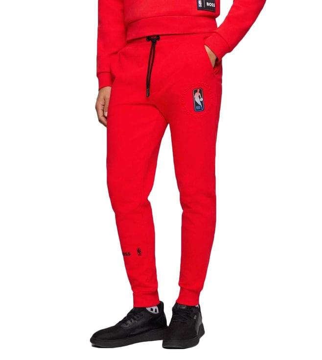 boss nba red relaxed fit joggers