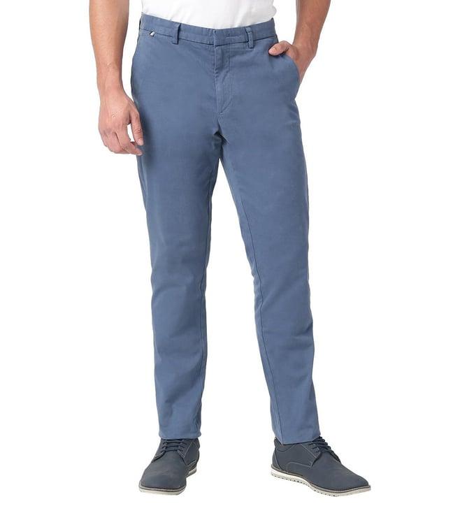 boss open blue slim fit chinos