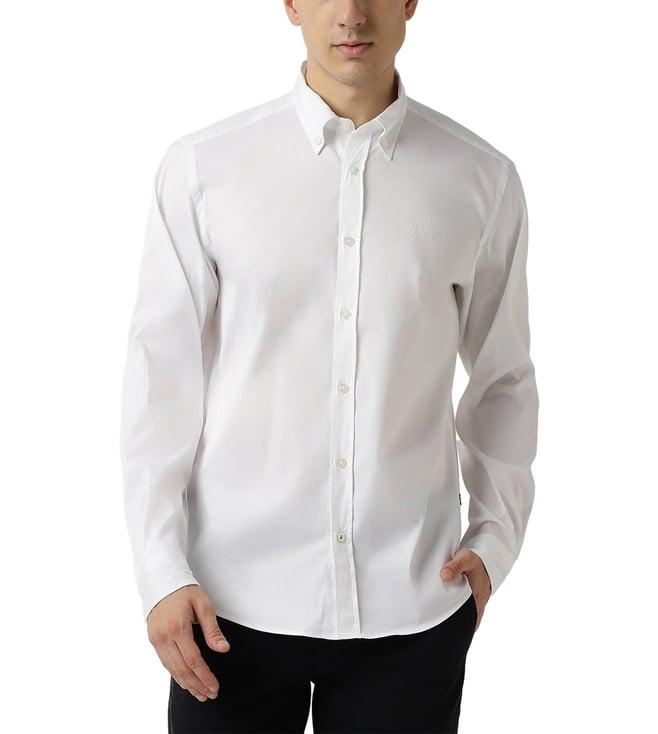 boss white regular fit shirt