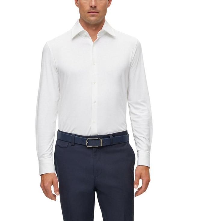 boss white slim fit shirt