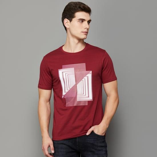 bossini men graphic printed regular fit t-shirt