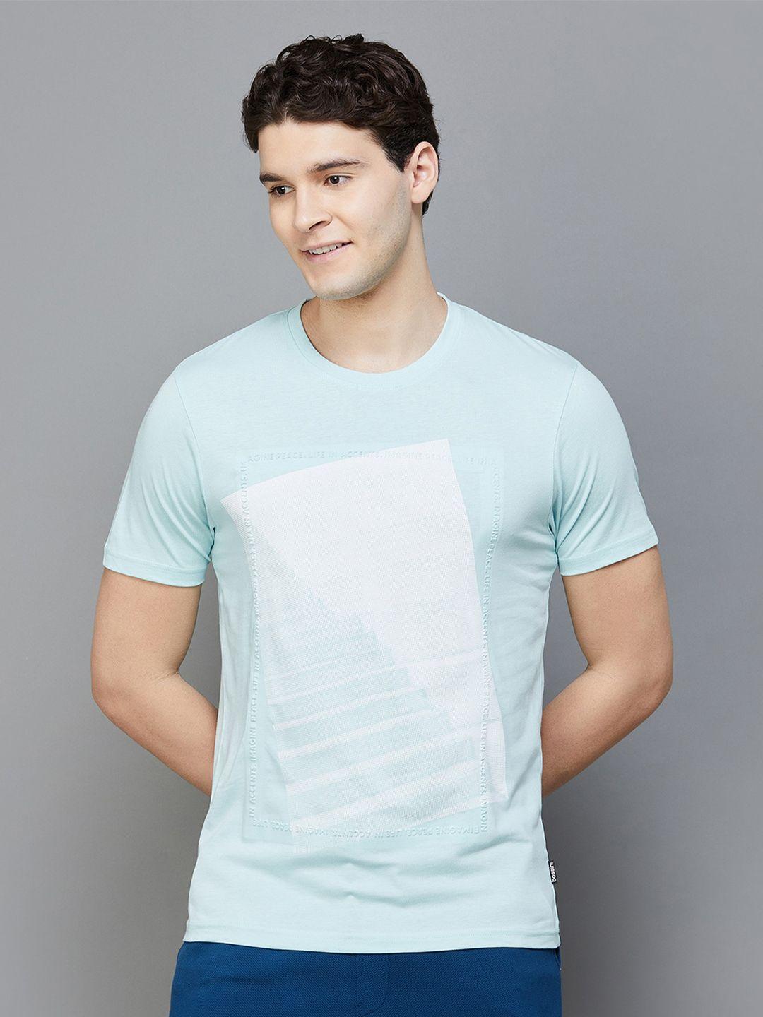 bossini abstract printed cotton t-shirt