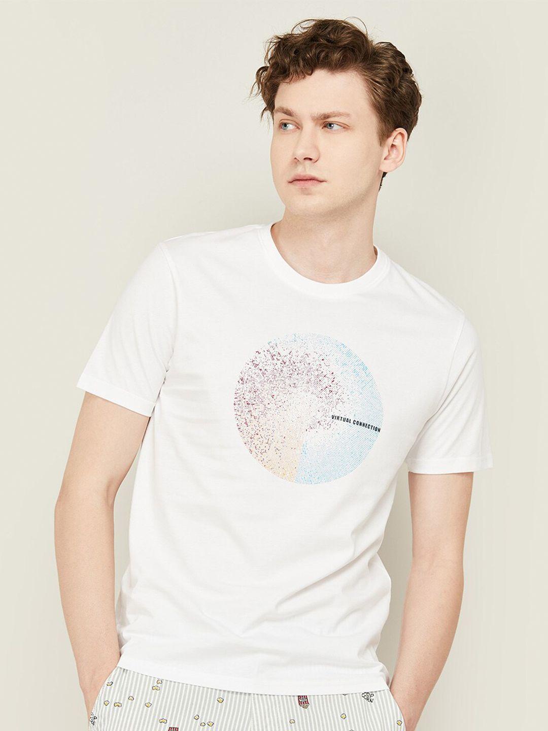 bossini abstract printed slim fit t-shirt