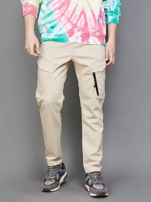 bossini beige jogger fit cargos