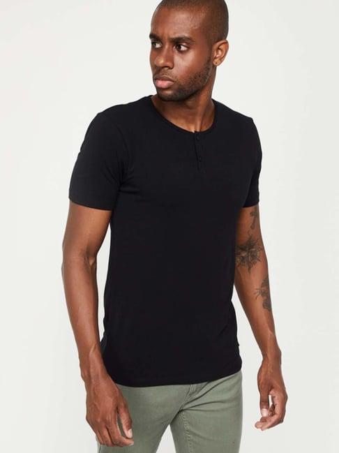 bossini black regular fit t-shirt
