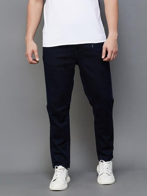 bossini dark blue regular fit jeans