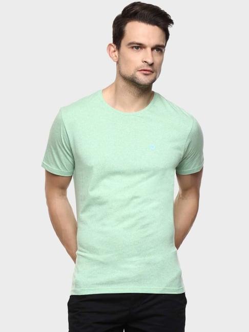 bossini green cotton regular fit t-shirt