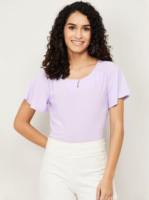 bossini lilac regular fit top