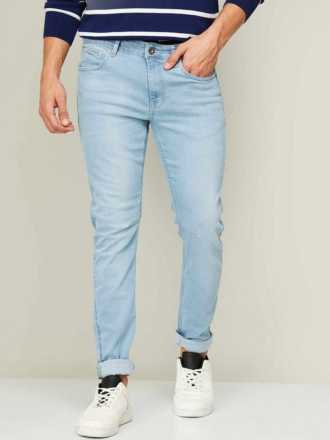 bossini men blue heavy fade cotton jeans