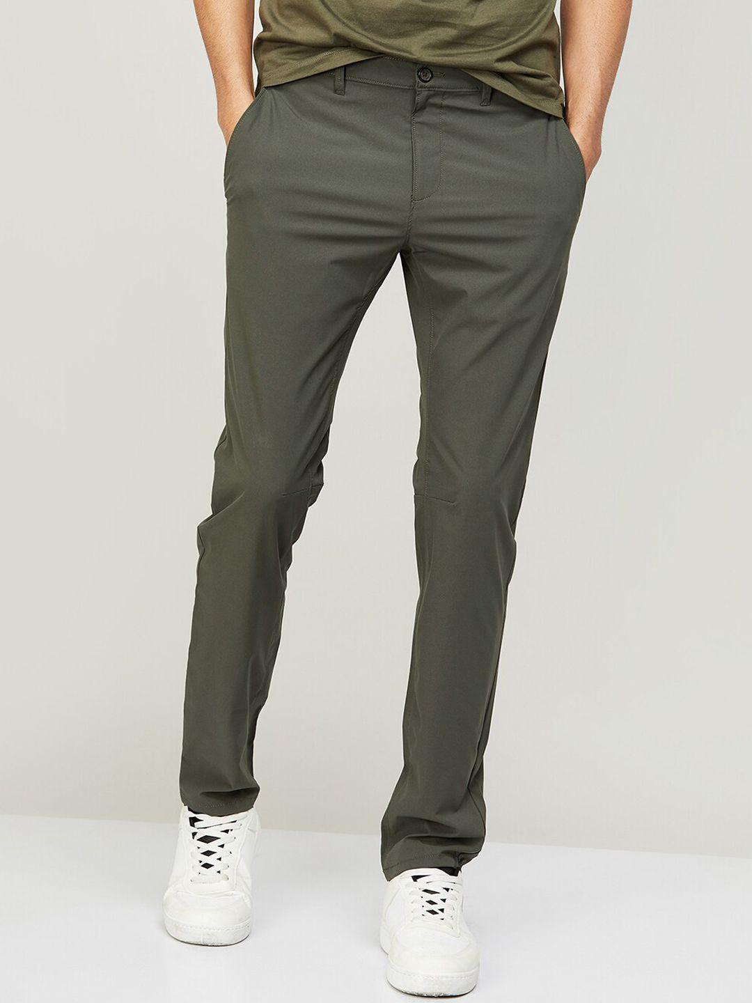 bossini men mid rise chinos trousers