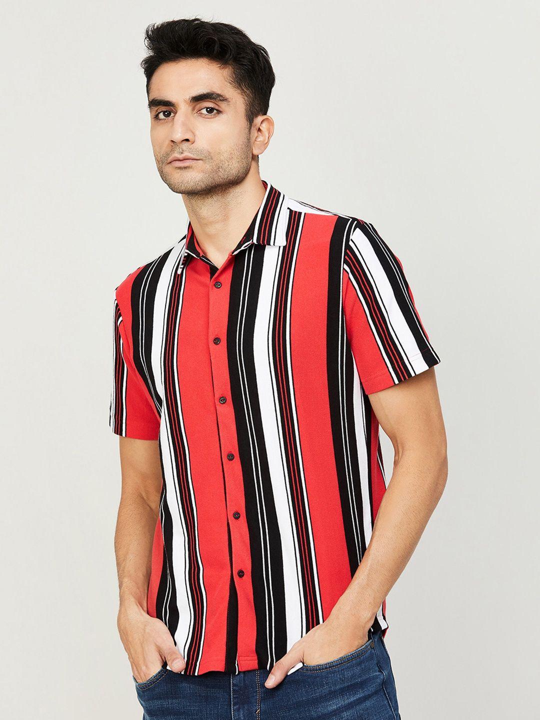 bossini men multi striped casual shirt