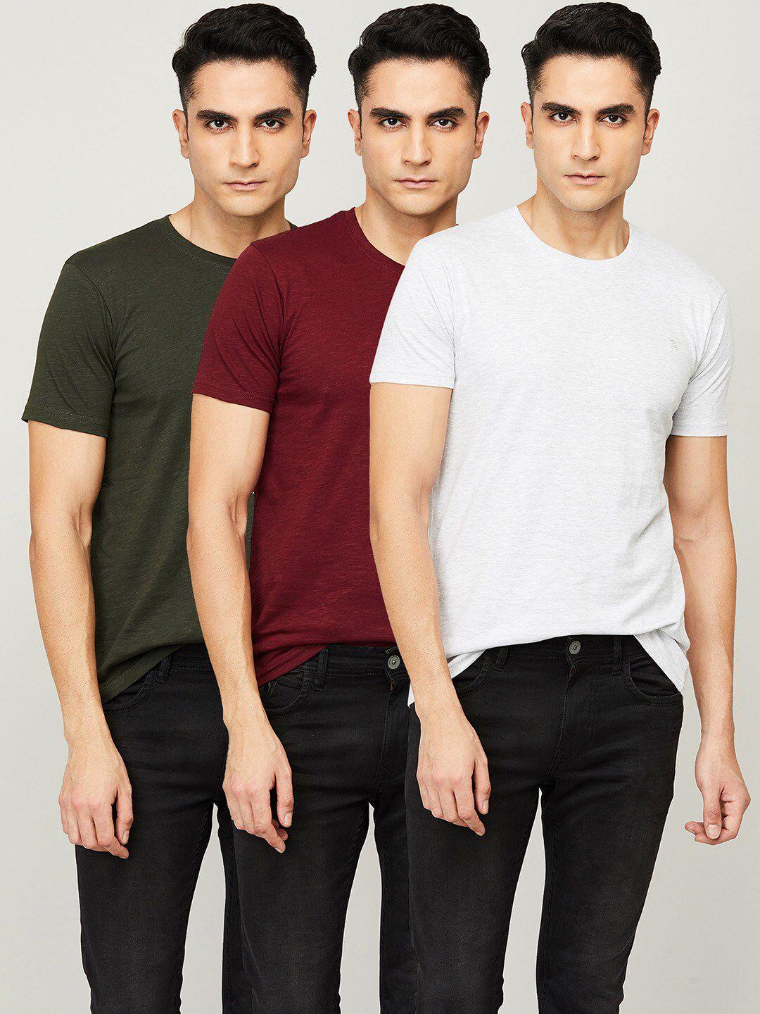bossini men pack of 3 slim fit t-shirt