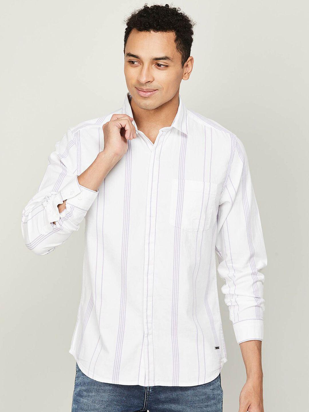 bossini men striped cotton casual shirt