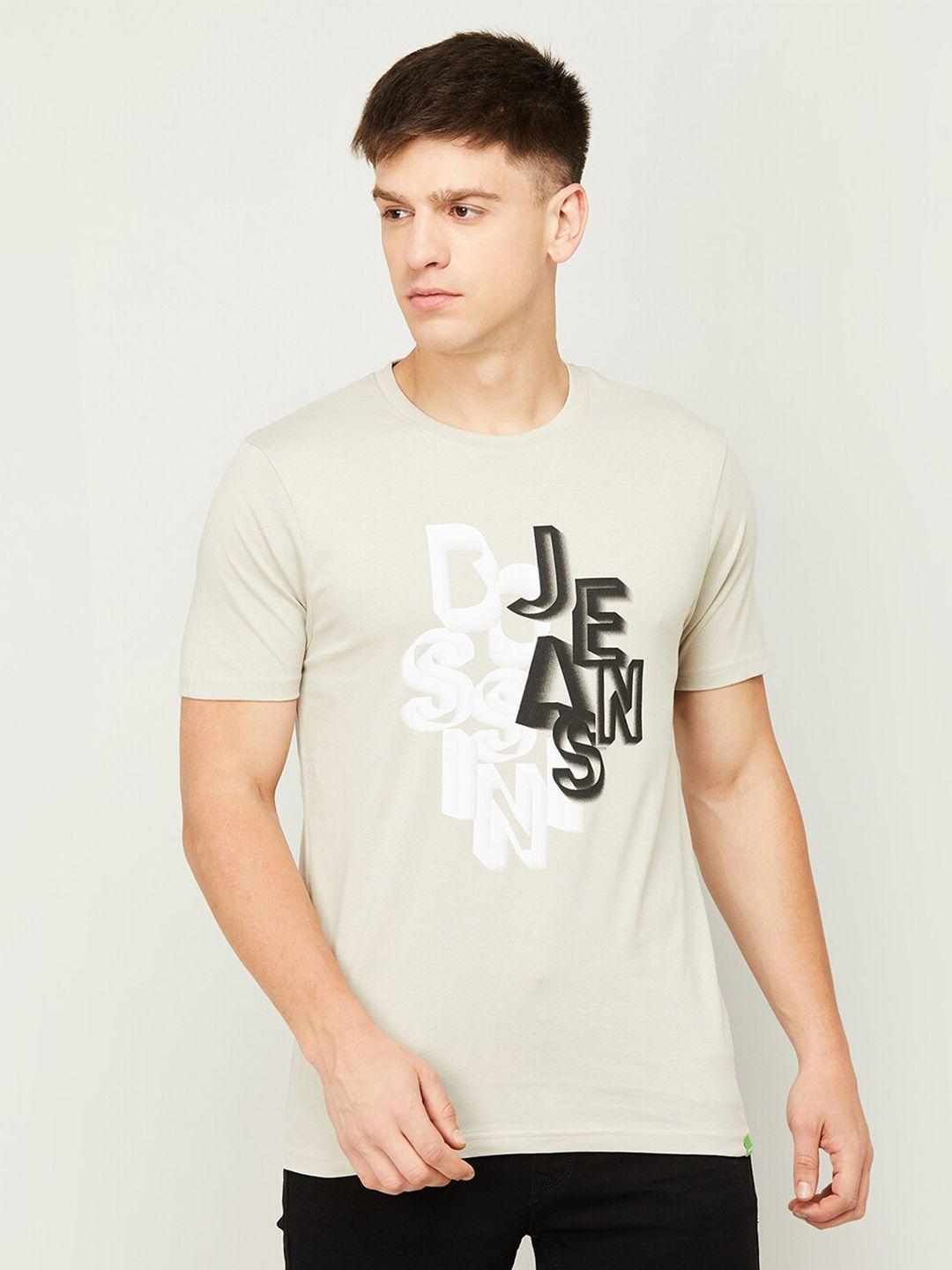 bossini typography printed cotton t-shirt