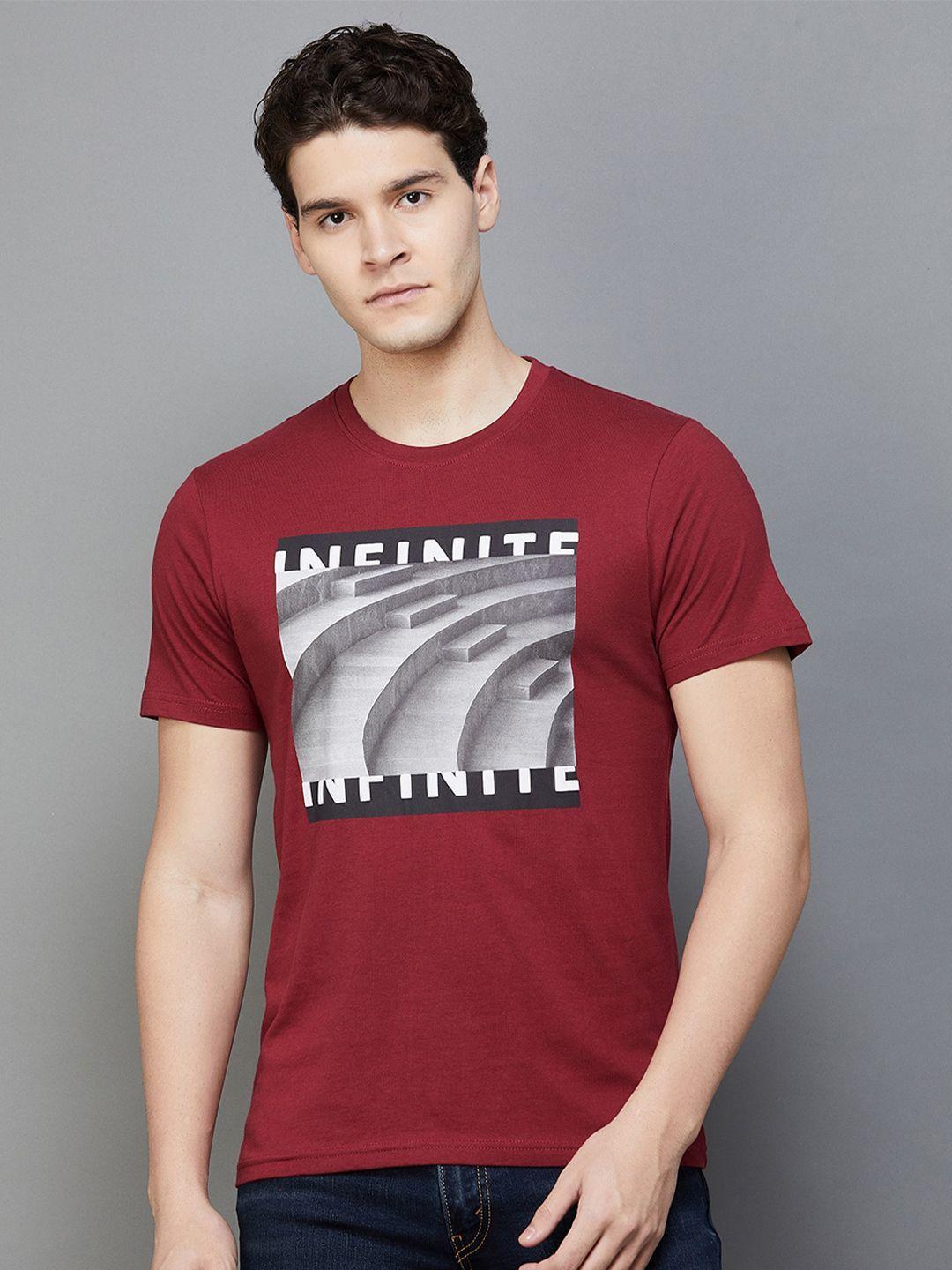 bossini typography printed cotton t-shirt