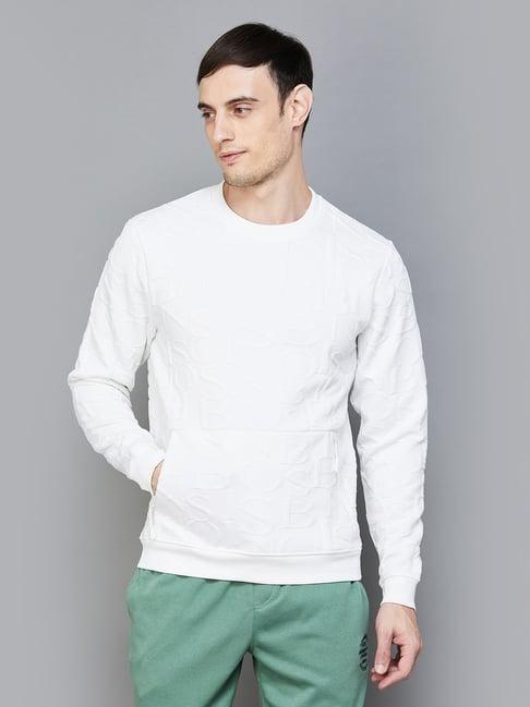 bossini white regular fit sweatshirt