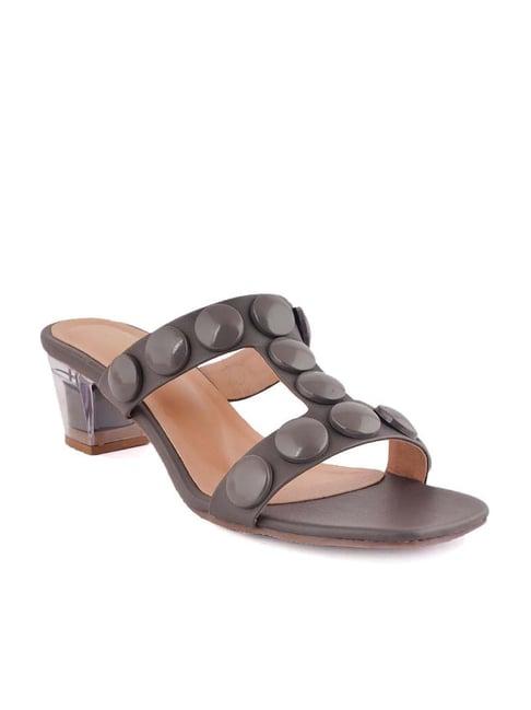 bosslady by scentra women's gun metal casual sandals