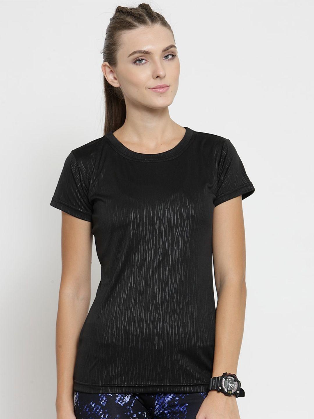 boston-club-women-black-typography-printed-dri-fit-pockets-t-shirt