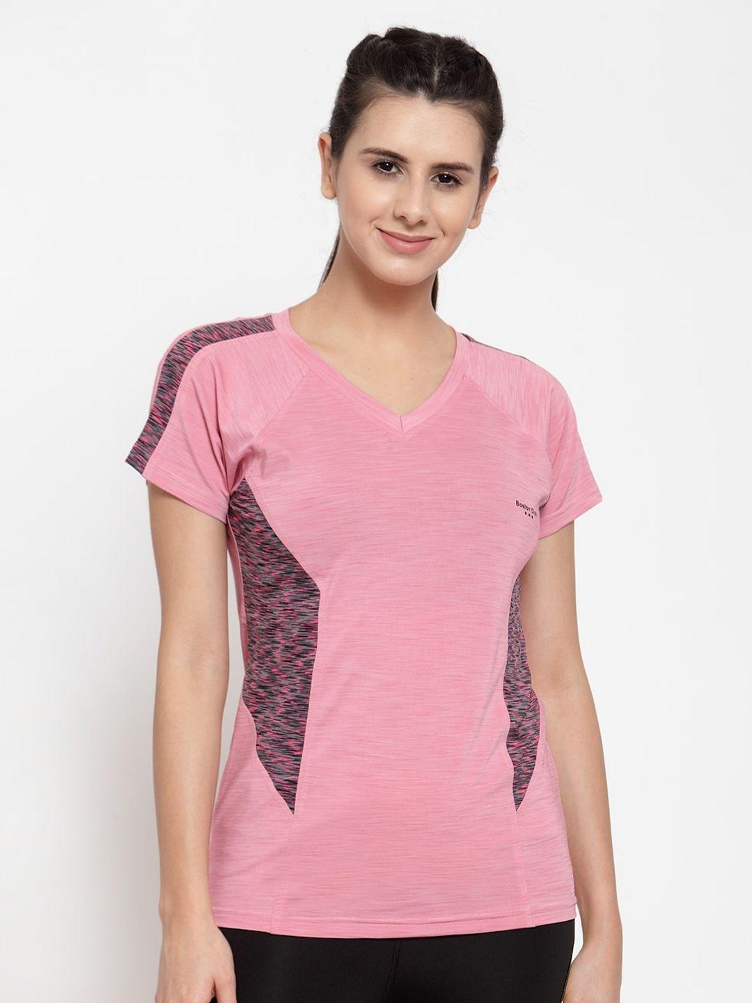 boston-club-women-pink-printed-v-neck-dri-fit-t-shirt