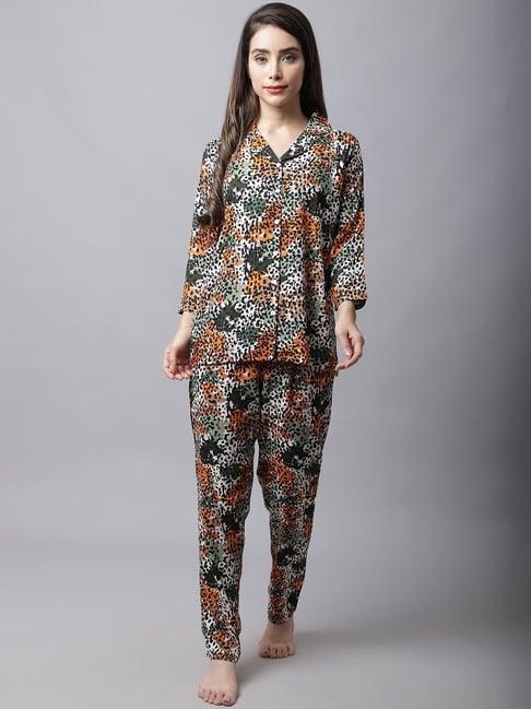 boston club multicolored printed shirt pyjama set