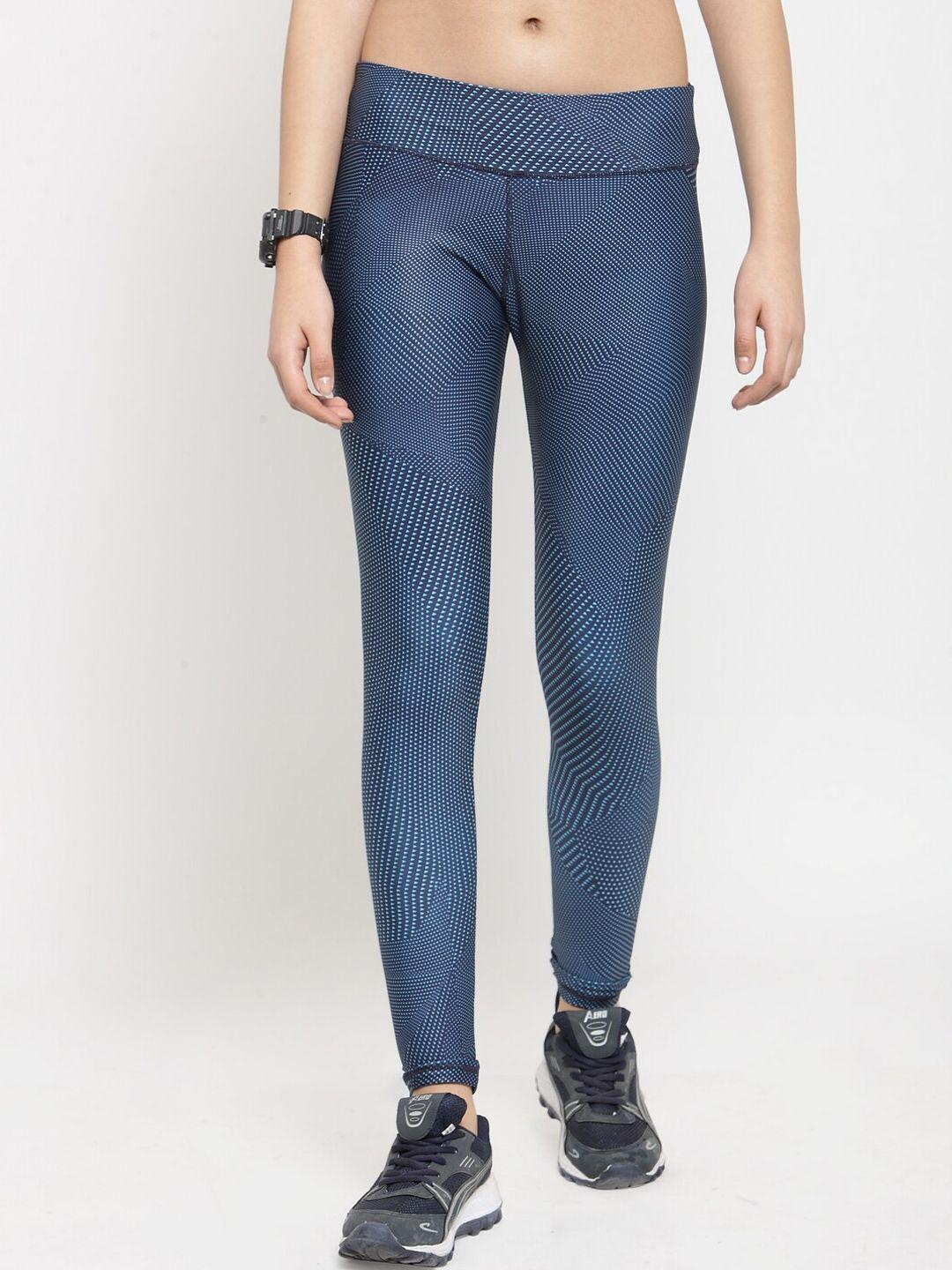 boston club women blue printed tights