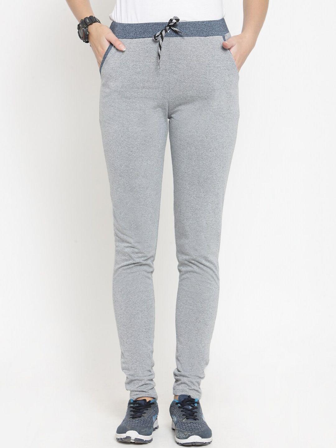 boston club women grey solid cotton track pant