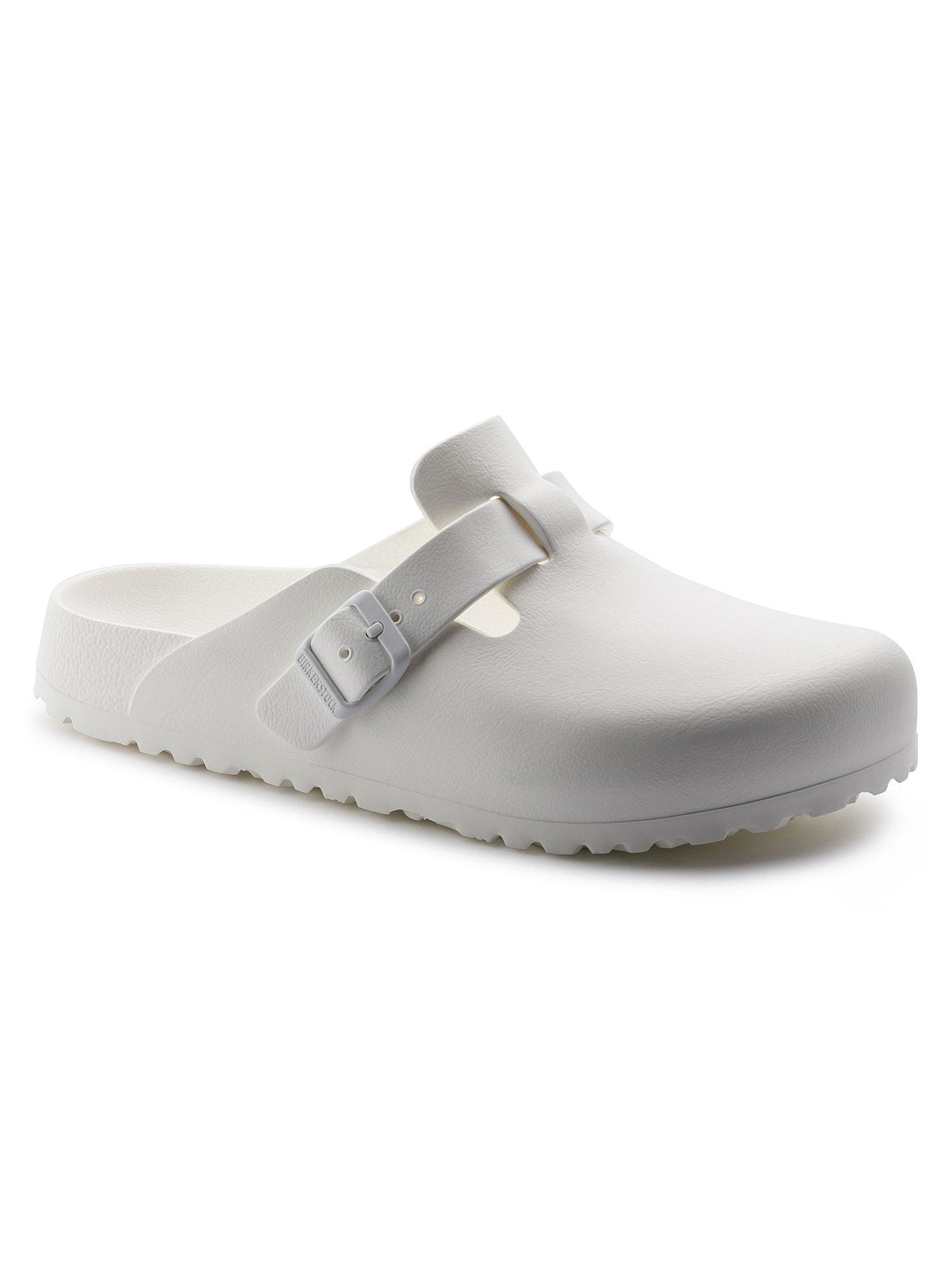 boston essentials white regular unisex clogs