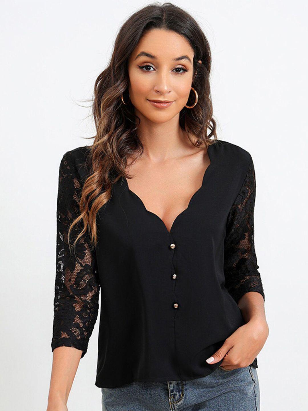 bostreet black shirt style top