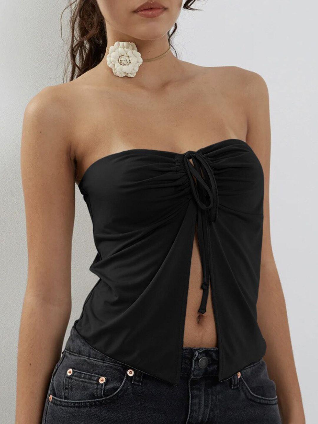 bostreet black strapless tube top