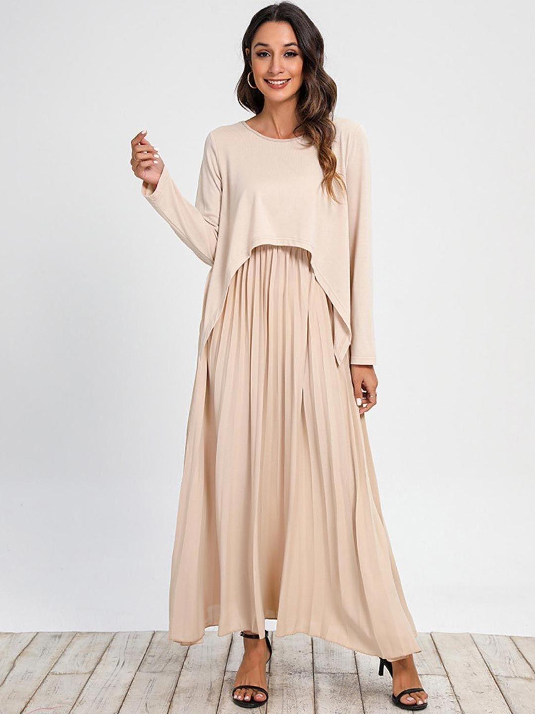 bostreet off white formal maxi dress