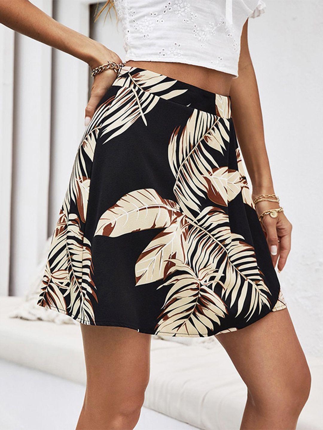 bostreet printed trumpet skirt