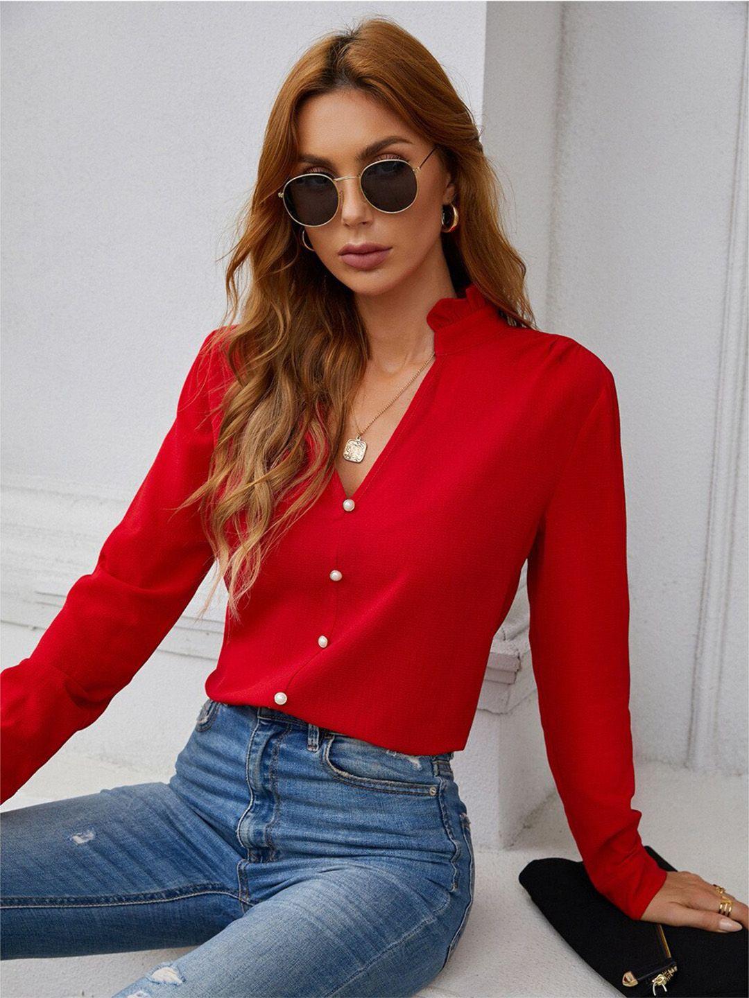 bostreet red shirt style top